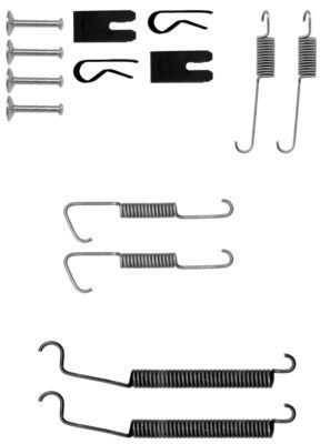 HELLA PAGID priedų komplektas, stabdžių trinkelės 8DZ 355 200-631